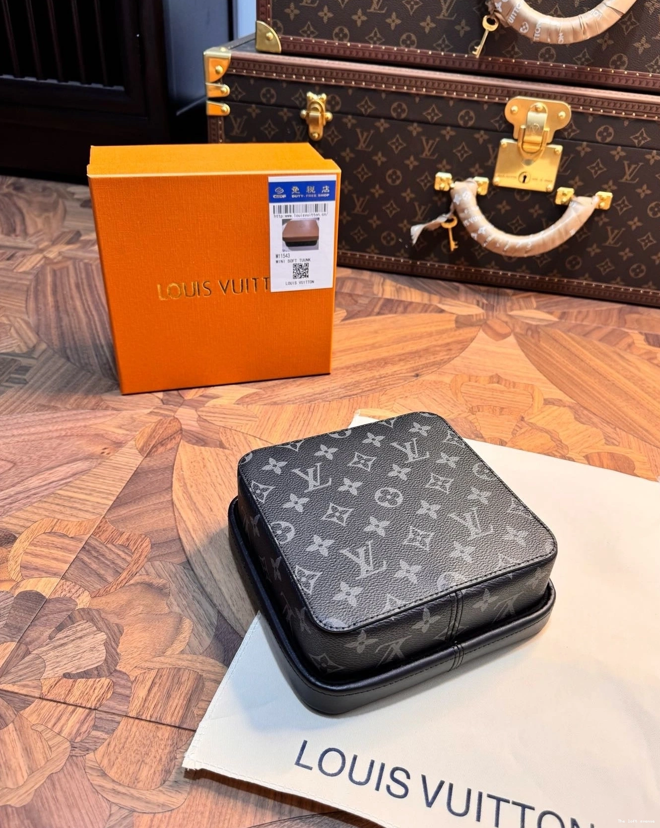 JEWELRY LV BOX BLACK CUSTOM SQUARE 0802